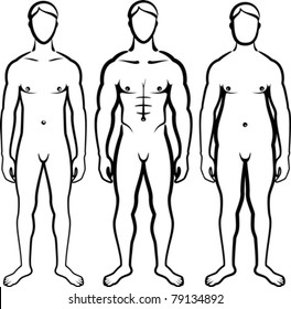 set of men body types