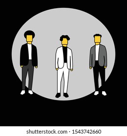 set of men character design