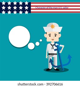 set men character USA sailor
