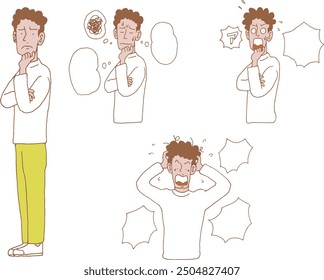 Set of men in civilian clothes 1