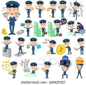 A set men with concerning money and economy.
There are also actions on success and failure.
It's vector art so it's easy to edit.