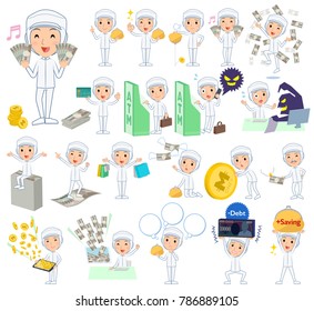 A set men with concerning money and economy.
There are also actions on success and failure.
It's vector art so it's easy to edit.