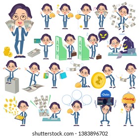 A set of men with concerning money and economy.There are also actions on success and failure.It's vector art so it's easy to edit.
