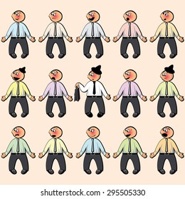 Set of the men with different face expressions.