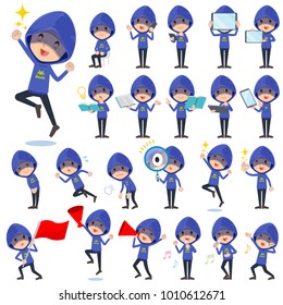 A set of men with digital equipment such as smartphones.
There are actions that express emotions.
It's vector art so it's easy to edit.