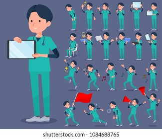 A set of men with digital equipment such as smartphones.
There are actions that express emotions.
It's vector art so it's easy to edit.