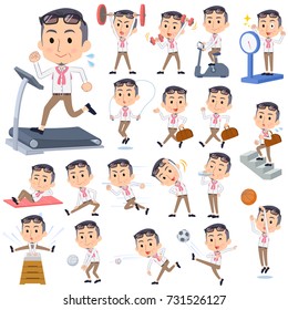 A set of men with digital equipment such as smartphones.
There are actions that express emotions.
It's vector art so it's easy to edit.