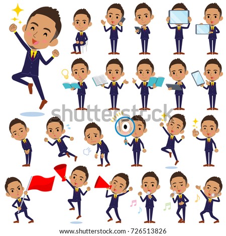 A set of men with digital equipment such as smartphones.
There are actions that express emotions.
It's vector art so it's easy to edit.