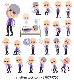 A set of men with injury and illness.
There are actions that express dependence and death.
It's vector art so it's easy to edit.