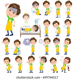 A set of men with injury and illness.
There are actions that express dependence and death.
It's vector art so it's easy to edit.