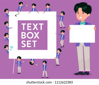 A set of men with a message board.
Since each is divided, you can move it freely.
It's vector art so it's easy to edit.