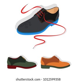set of men shoes in different colors