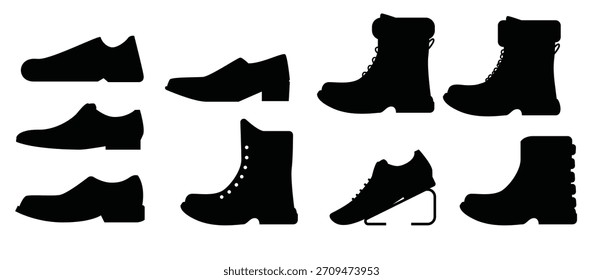 conjunto de Hombres Zapatos Ilustración vectorial