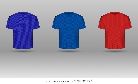 Set of men t-shirt with colorized vector template