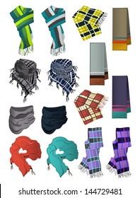 A set of men's autumn and winter scarves