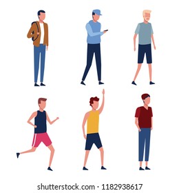 Set of mens avatar