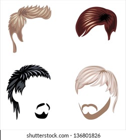 set of men's hairstyles