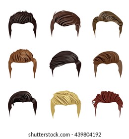 Set of Men's Hairstyles