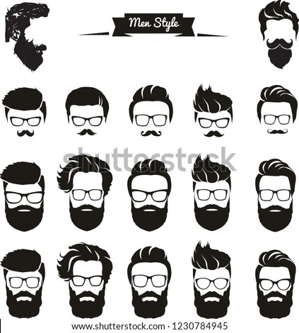 set mens hairstyles mustaches