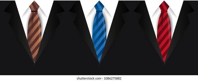Set of Men's jackets. Suits with and a necktie