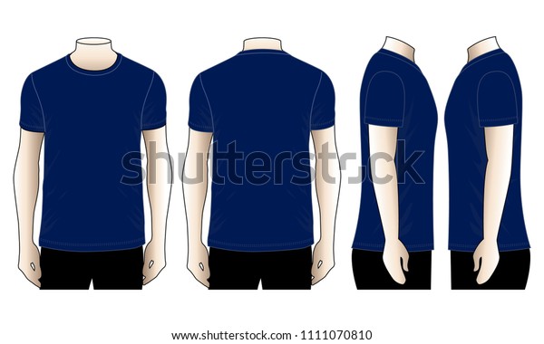 Download Set Mens Navy Blue T Shirt Stock Vector (Royalty Free ...