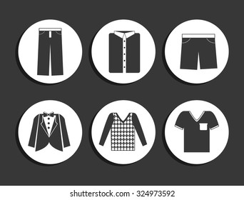 set mens shirts design, vector illustration eps10 graphic 
