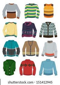 A set of men's sweaters for autumn and winter