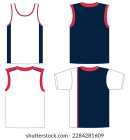 Set of men's underwear, with upper and lower parts, different models for clothing.