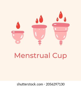 A set of menstrual cups for flow variety. Zero waste and plastic free periods. Sanitary product that is good for the body and planet.