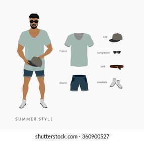 set menswear summer style.