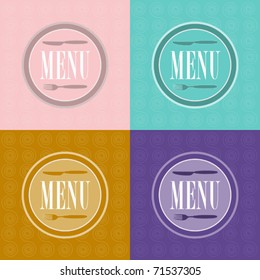 Set of Menu Card Designs