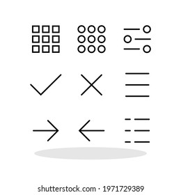 Set of menu icons in flat style. Hamburger symbol for your web site design, logo, app, UI Vector EPS 10.