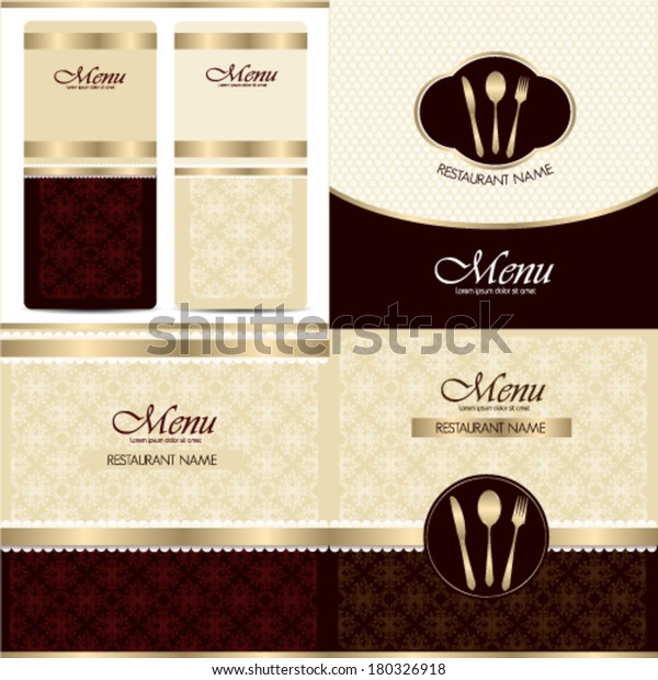 Set Menu Restaurant: vector de stock (libre de regalías) 180326918 ...