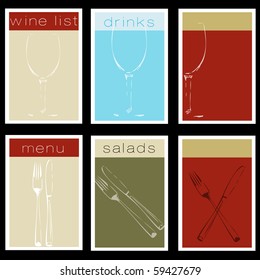 A set of menu templates for a bistro or steakhouse concept