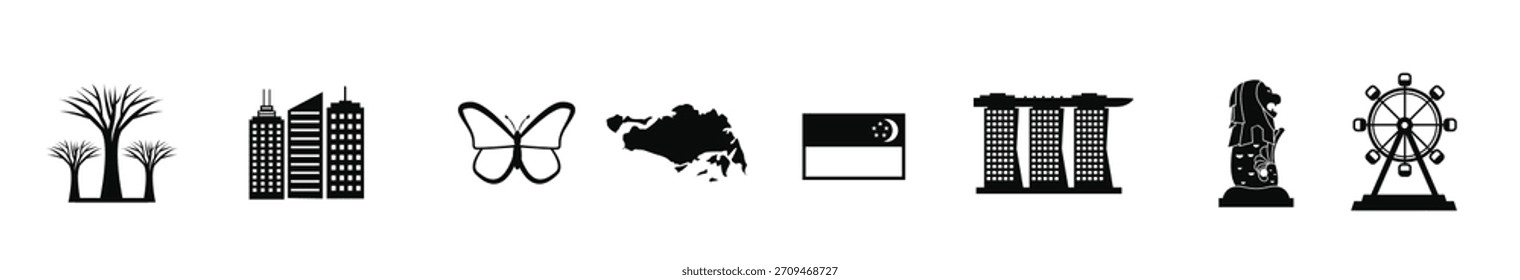 Ilustração do conjunto de vetores Merlion