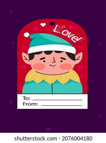 Set Of Merry Christmas Greeting Card with cute reindeer, snow man, santa claus, white beer vetor cartoon.