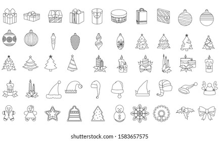 Set of merry christmas icons - Vector illustration design