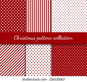 Set of Merry Christmas pattern backgrounds.
