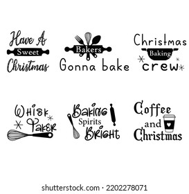 Set of Merry Christmas quotes print design bundle. merry Christmas wishing quotes. Christmas food quotes. merry Christmas svg quotes nundle. 