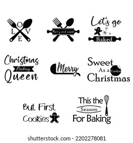 Set Of Merry Christmas Quotes Print Design Bundle. Merry Christmas Wishing Quotes. Christmas Food Quotes. Merry Christmas Svg Quotes Nundle. 