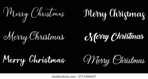 Conjunto de diseños de texto de Navidades alegres. Feliz Navidades Texto para deseos. Navidades Texto de saludos para publicación y celebración en redes sociales. eps 10