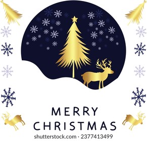 set of MERRY CHRISTMAS vector