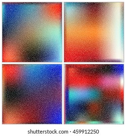 Set of mesh backgrounds trending colors for website. Abstract vector multicolored blurred background set for Web and Mobile Applications, art illustration template design, business infographic