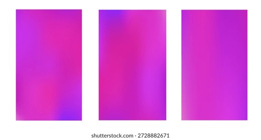 Conjunto de fundo de vetor abstrato colorido de gradiente de malha. Design de gradiente com cores rosa

