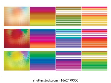 Set with mesh gradient. A large collection of gradient background created with mesh mesh. Vector