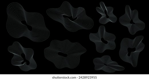 Conjunto de malla forma aislada para decoración