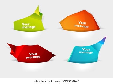 Set of message bubbles in pocket for your text. 