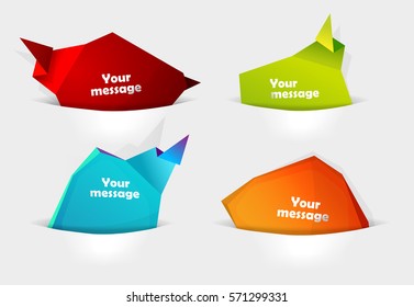 Set of message bubbles in pocket for your text. 