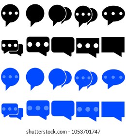 Set of message, comments and chat icons
