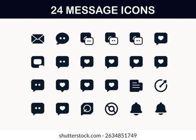 set of message icon design